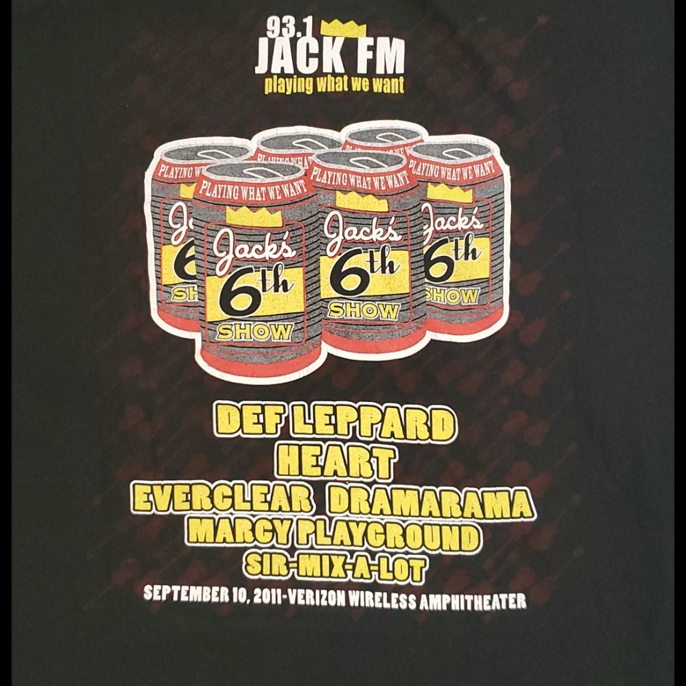 93.1 Los Angeles JACK FM'S 6TH SHOW September 2011 black short sleeve show tee1X - Picture 4 of 7